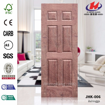 JHK-006 Six Panel Hochwertige Beliebte Australien Design Bau Natürliche Bubinga Tür Blatt